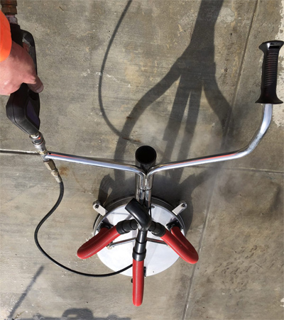 Surface cleaner in action